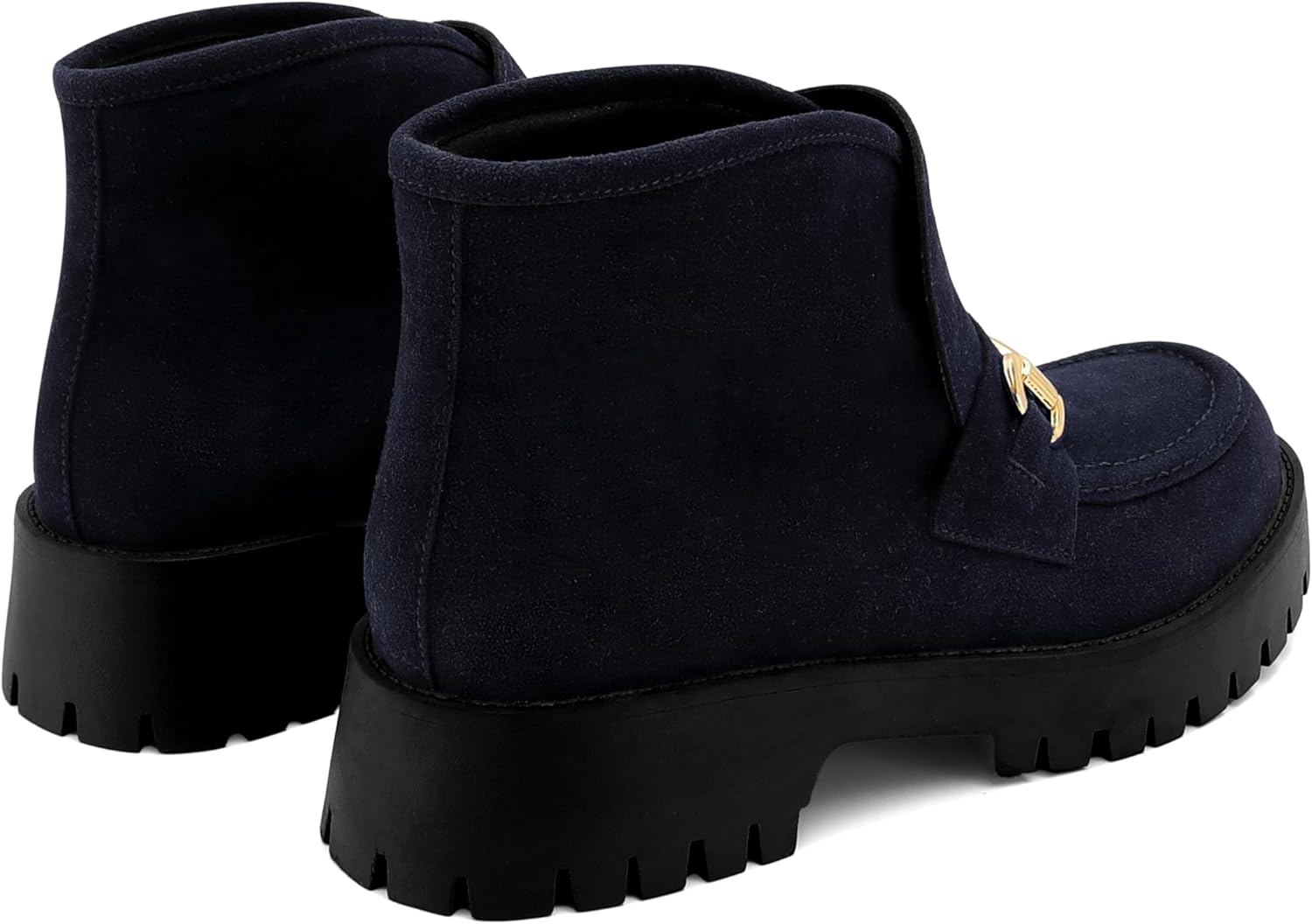 SOVANYOU Women's Platform Ankle Boots Round Toe Chunky Heel Booties Slip On Comfortable Short Boots for Fall Winter - Image 7