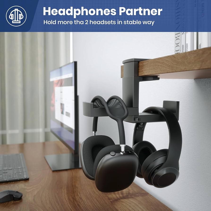 Ikea Desk Magnetic Hooks 6amLifestyle Under Desk Dual Headphone