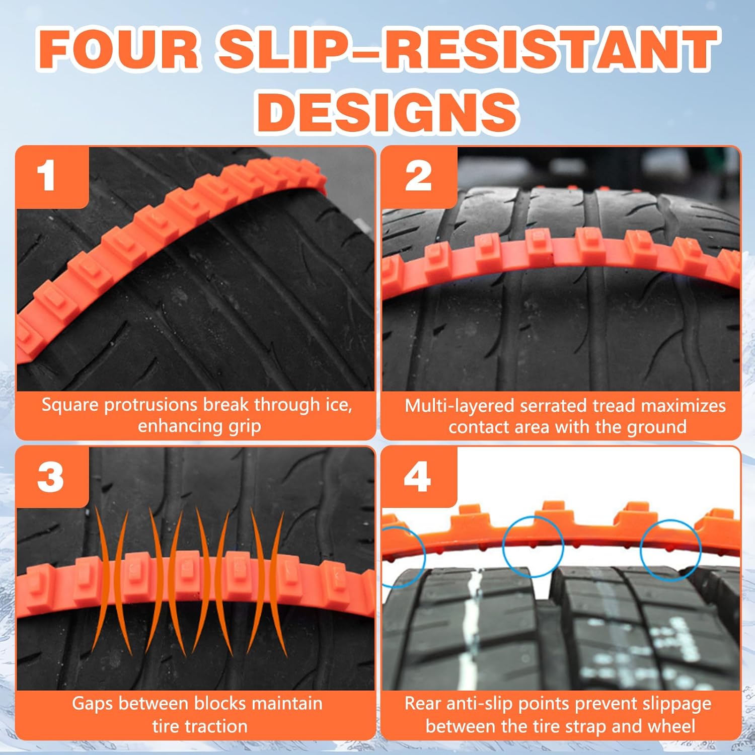 Conquer Winter Roads: 10-Pack Reusable Snow Tire Chains Review