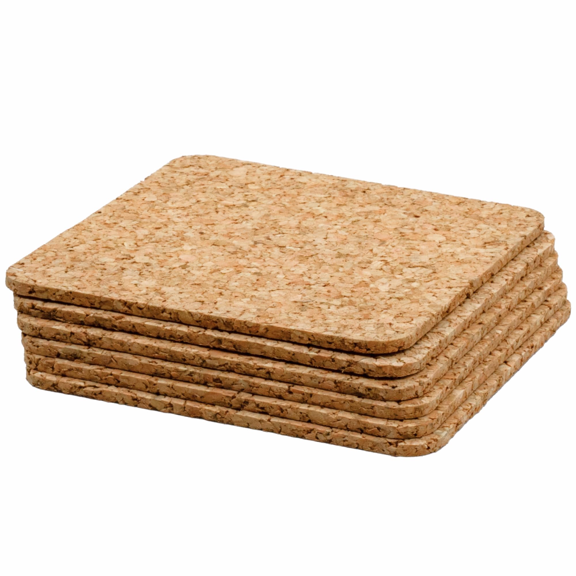 Go4Cork Square Cork Coasters - Set of 6 -1