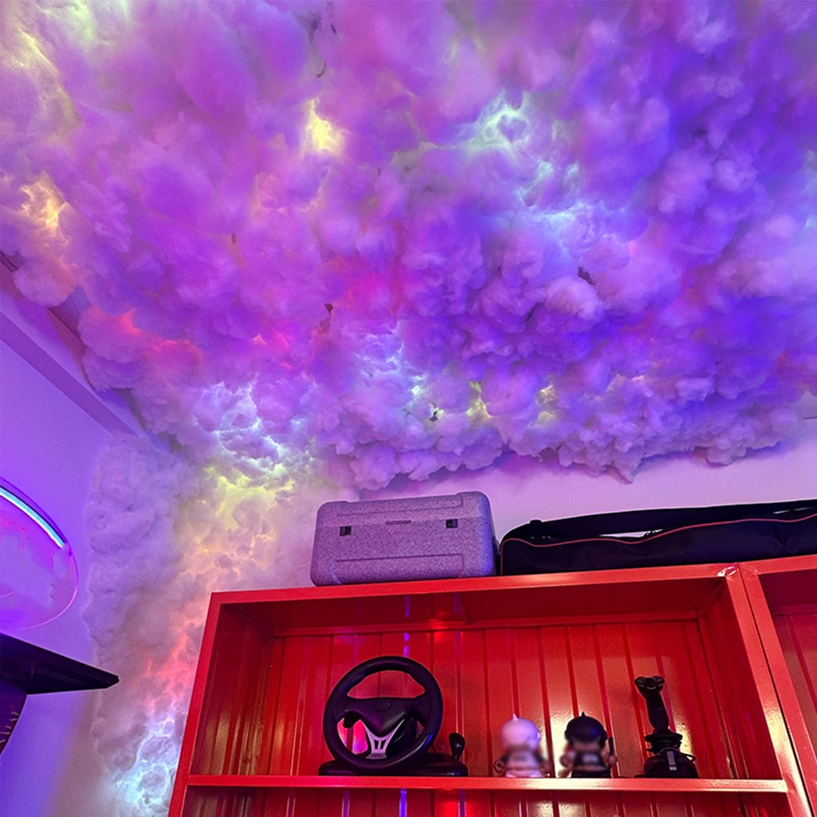 Światło LED 3D Thundercloud, DIY, chmura, nastrojowe światło, kolorowa zmieniająca się atmosfera, synchronizacja z muzyką, lampki nocne LED, do pokoju gier, sypialni, baru, klubu, dekoracja