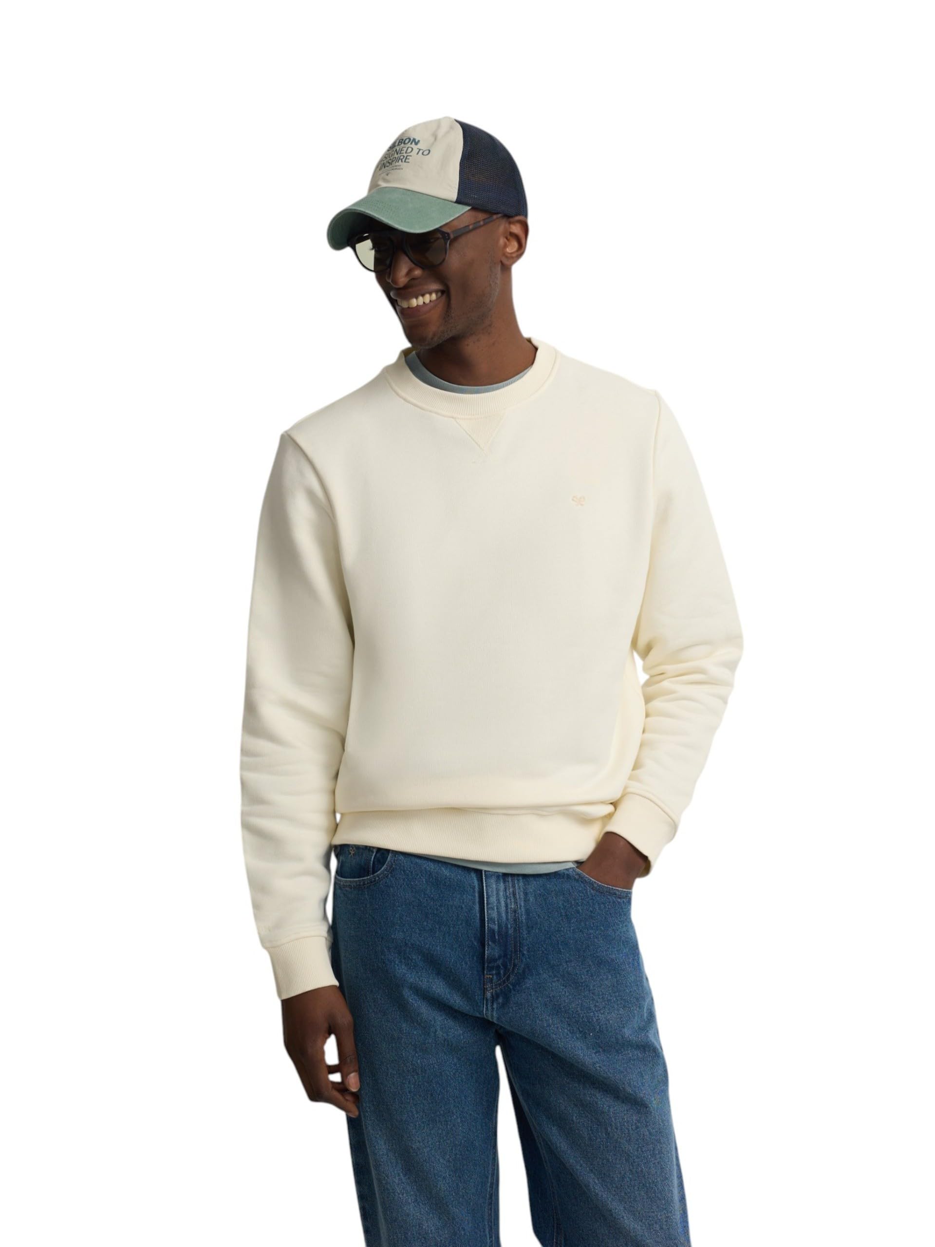 SILBON Rizo minilogo sweatshirt, cream, XL-4XL