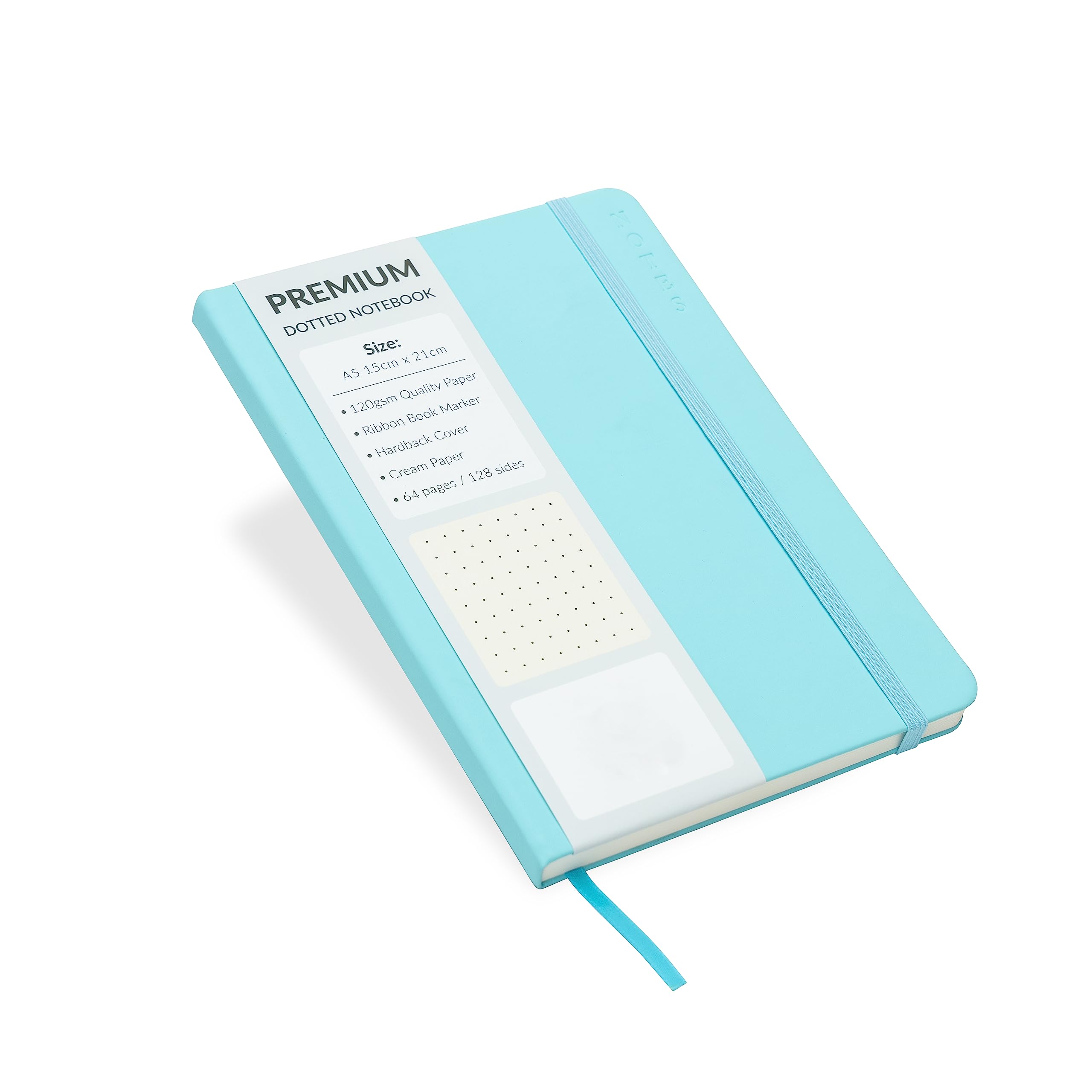 evelay Bullet Journal A5 Dotted Notebook with Faux Leather Hardback Cover and Premium 120gsm Thick Dot Grid Paper (128 Cream Pages - Image 3