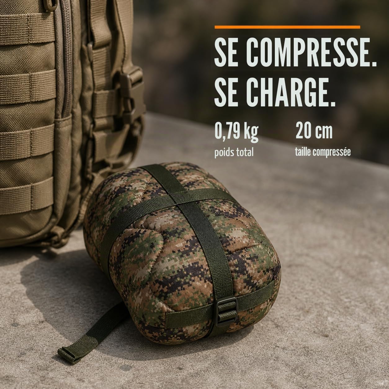 USGI Industries Couverture Militaire Woobie | Couverture de Camping à Isolation Thermique | Grande Taille, Portable, Isolation, résistante à l'eau, pour la randonnée, la Survie | Sac de Transport de
