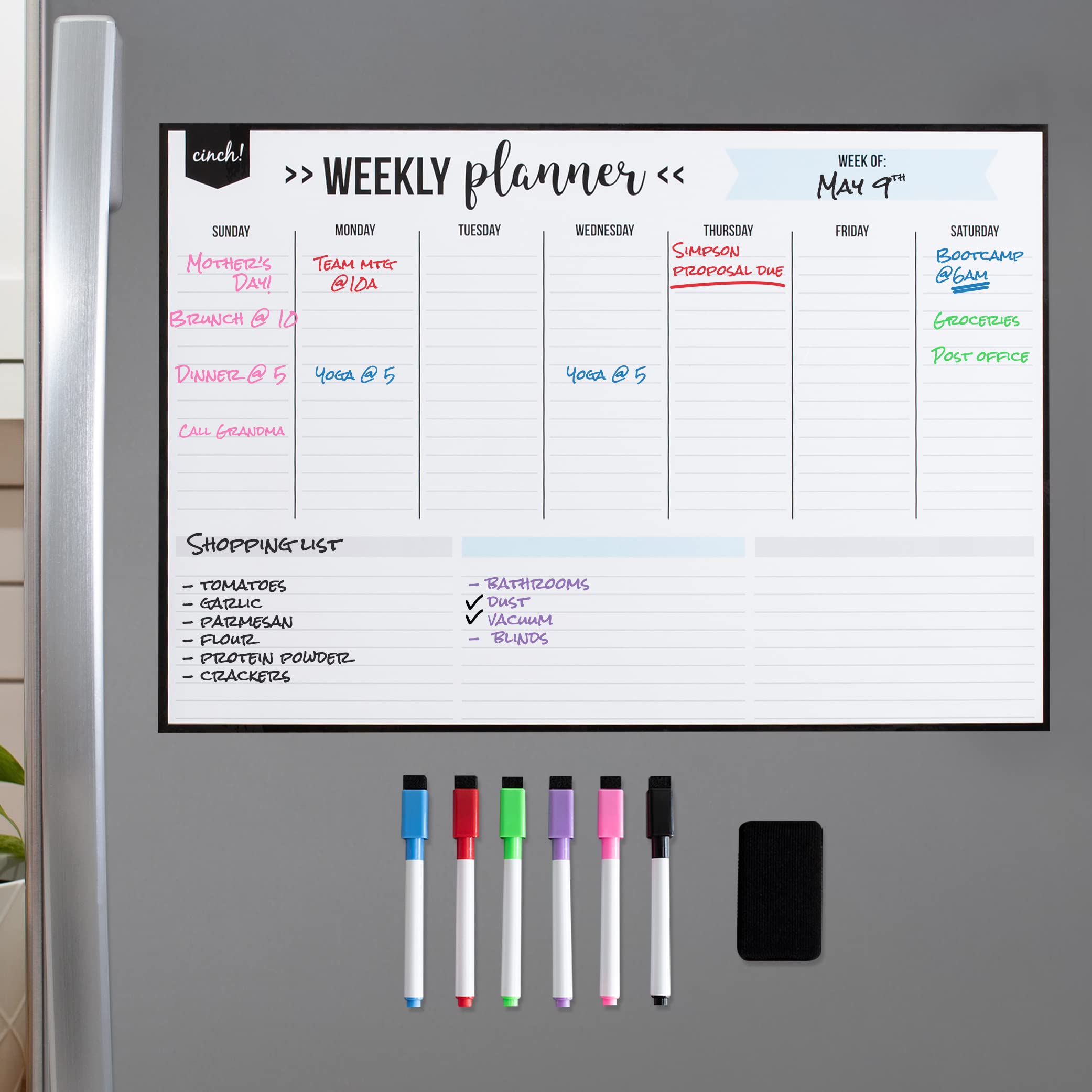 Magnetic Dry Erase Weekly Calendar For Fridge With Stain Resistant magnetic-dry-erase-weekly-calendar-for-fridge-with-stain-resistant