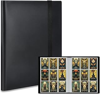 Card Binder Display Storage, 9 Pocket 360 Cards Holder Album for Standard Size Cards, PU Collection Binder Collector Album...