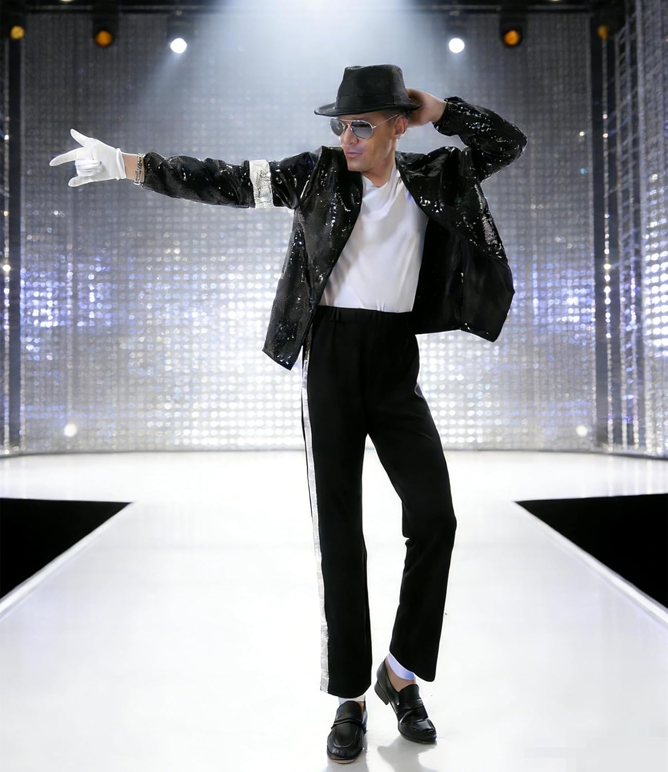 guangmu Dance Costume 4PCS-Include Jacket Hat Glove Sock- Carnival Halloween Costume Role Sequined Play Dance Clothing - Image 6