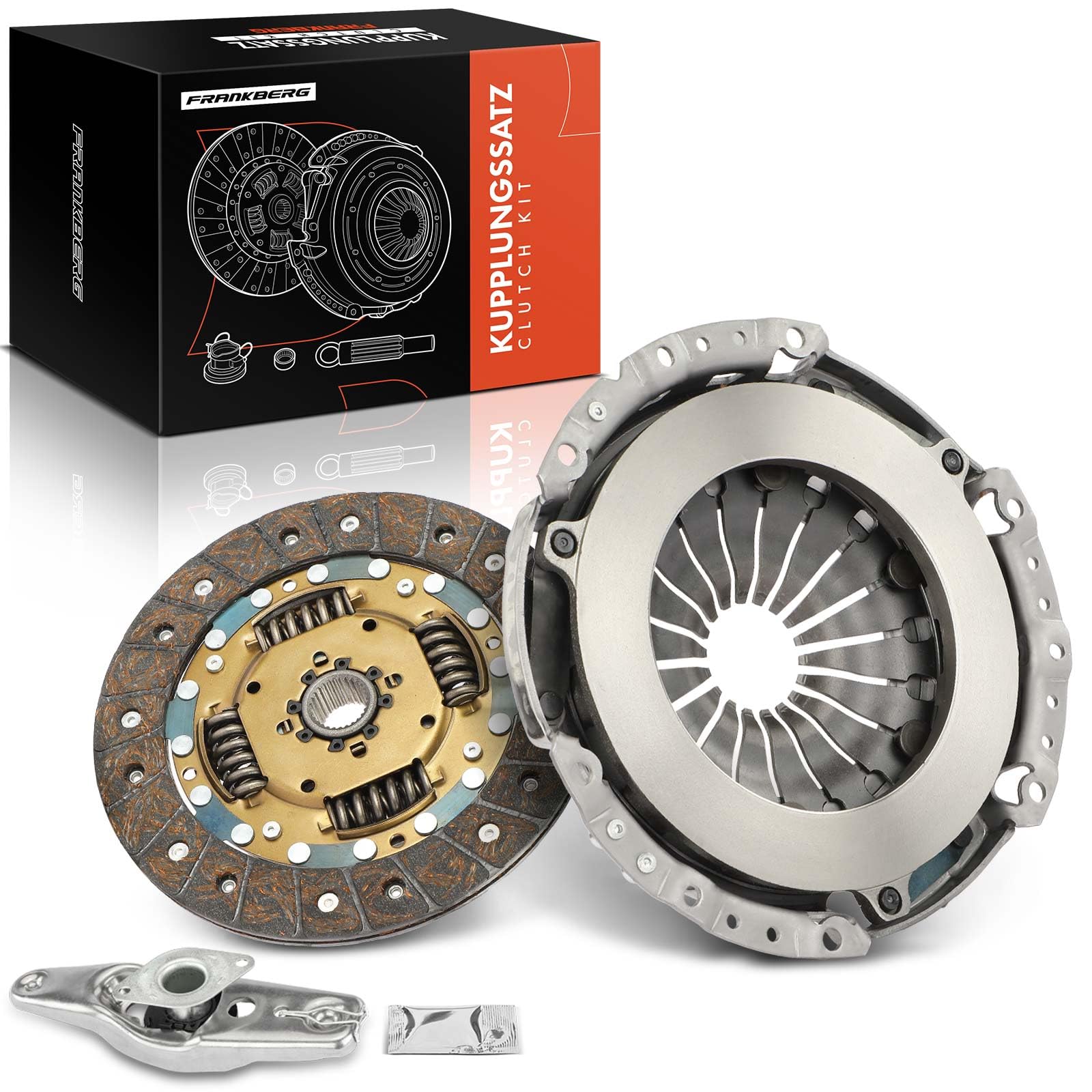 Frankberg Kit frizione 02T141153K | Compatibile con: Polo 9A 9N, Polo 6C1 6R1, R.o.o.m.s.t.e.r 5J7, Ibiza IV ST 6J8 6P8, SU! 121 122 123 BL1 BL2 BL3
