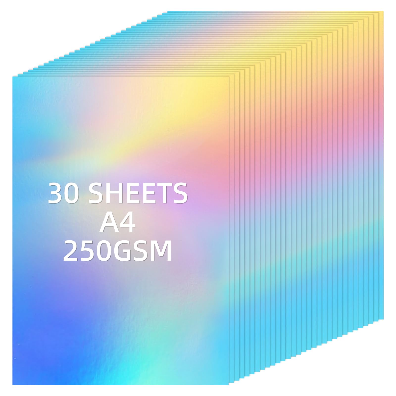 APXEL Mirror Cardstock Paper, 30 Sheets 250gsm Metallic Reflective Paper