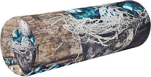 Miniatura 1 de Christmas Balls Yoga Bolster Pillow Round Cervical Neck Roll Pillow Cover Small Round Pillows Decorative Throw Pillows for Leg Support Cylinder