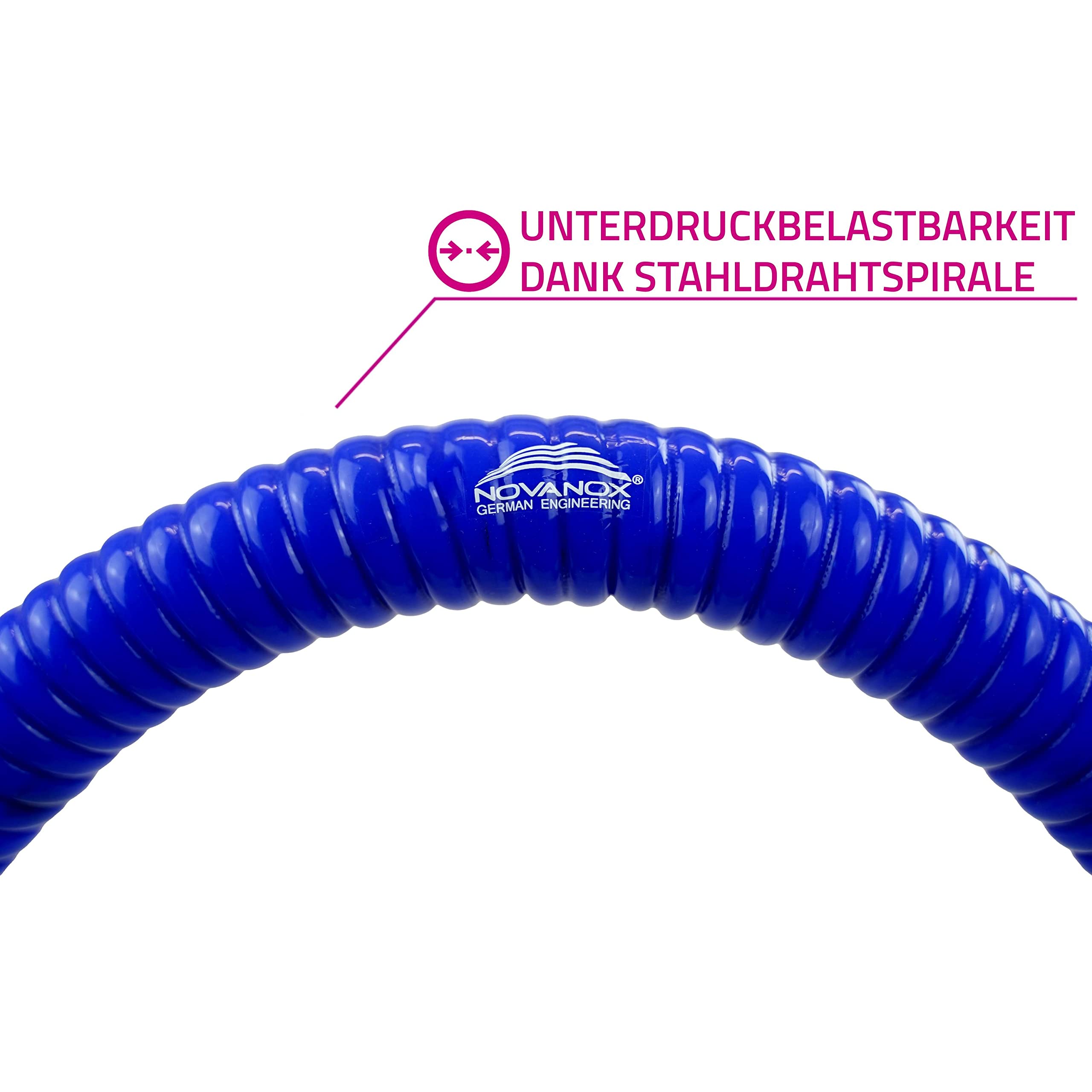 NovaNox® Superflex Tuyau en silicone Ø 13 mm à 54 mm Taille au choix, diamètre intérieur : Ø 13 mm, couleur : bleu