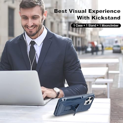 Miniatura 6 de LAUDTEC - Funda con soporte para iPhone 13 Pro Max, protección contra caídas de grado militar compatible con iPhone 13 Pro Max de 6.7 pulgadas (azul)