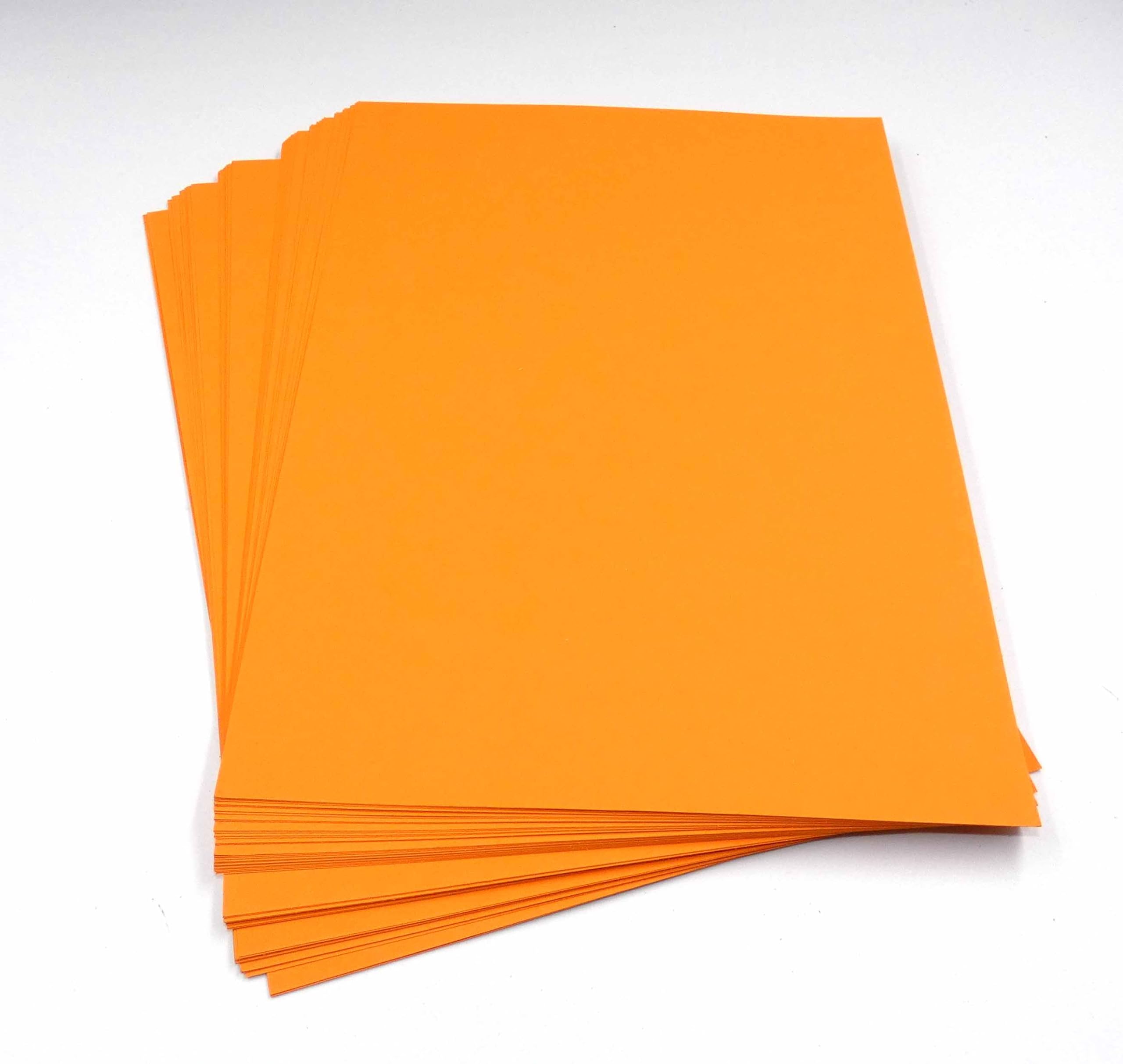 Sixstore A4 Coloured Paper, Coloured Card 50 Sheets Assorted Colours Paper, Real 200GSM, Crafting and Decoratin, Coloured Art Paper (297 x 210mm) (Orange) - Image 2