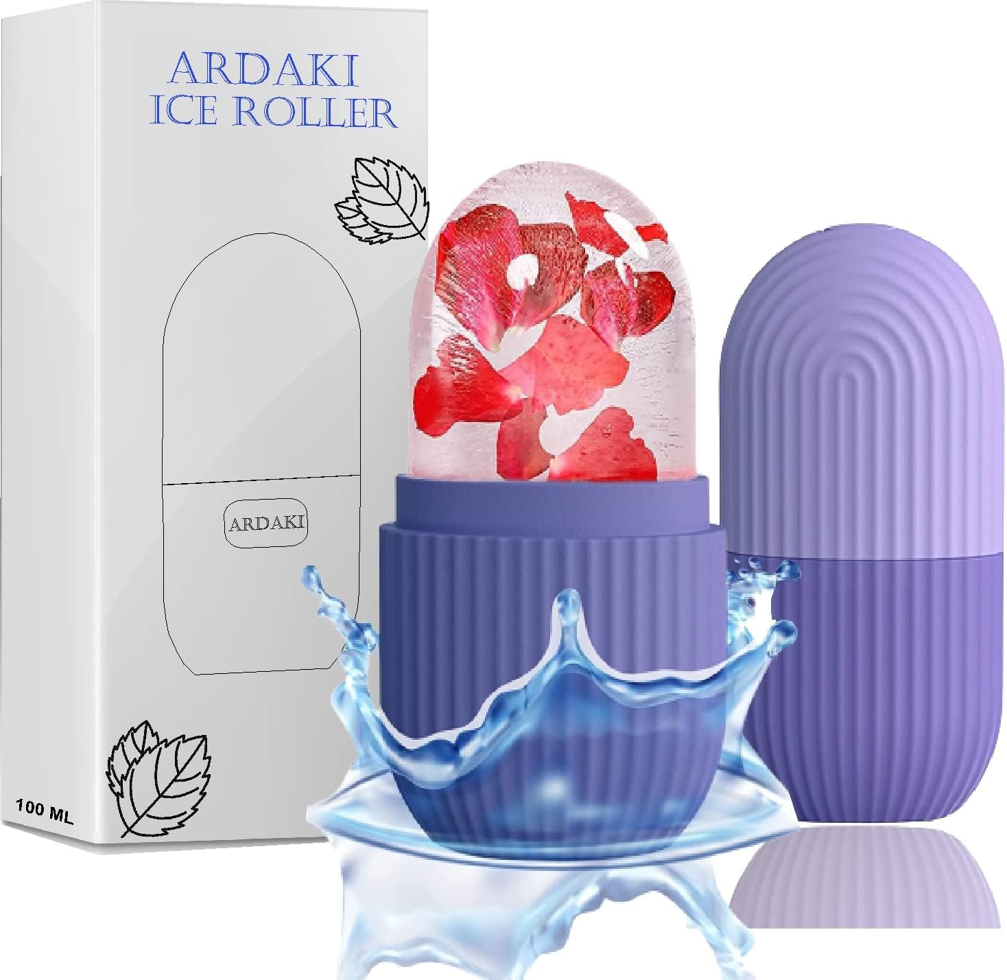 ARDAKI Ice Roller For Face, Ice Roller For Face Massager, Face Ice Roller To Enhance Skin Glow, Shrink & Tighten Pores, Puffy Eyes, Acne, Pimple, Facial Ice Roller, Unbreakable/Reusable (Multicolor)