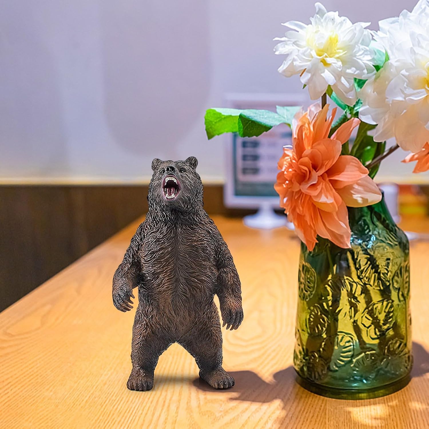 轟音ヒグマ モデル ホームデコレーション、シミュレーション フォレスト ヒグマ モデル ホームオーナメント/ギフト用 (ブラウン)