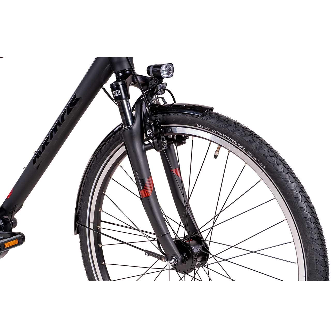 Airtracks 28 Zoll Herren XXL City Fahrrad Reinforced bis150 kg Citybike CI.2880 Shimano Nexus 7 Gang Nabendynamo - Schwarz Matt - Rahmenhöhen 56cm 60cm - Modelljahr 2026