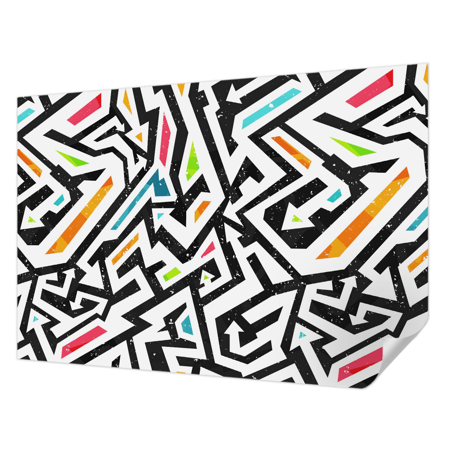 Papel pintado autoadhesivo 152x104 cm con diseño de mosaico abstracto moderno