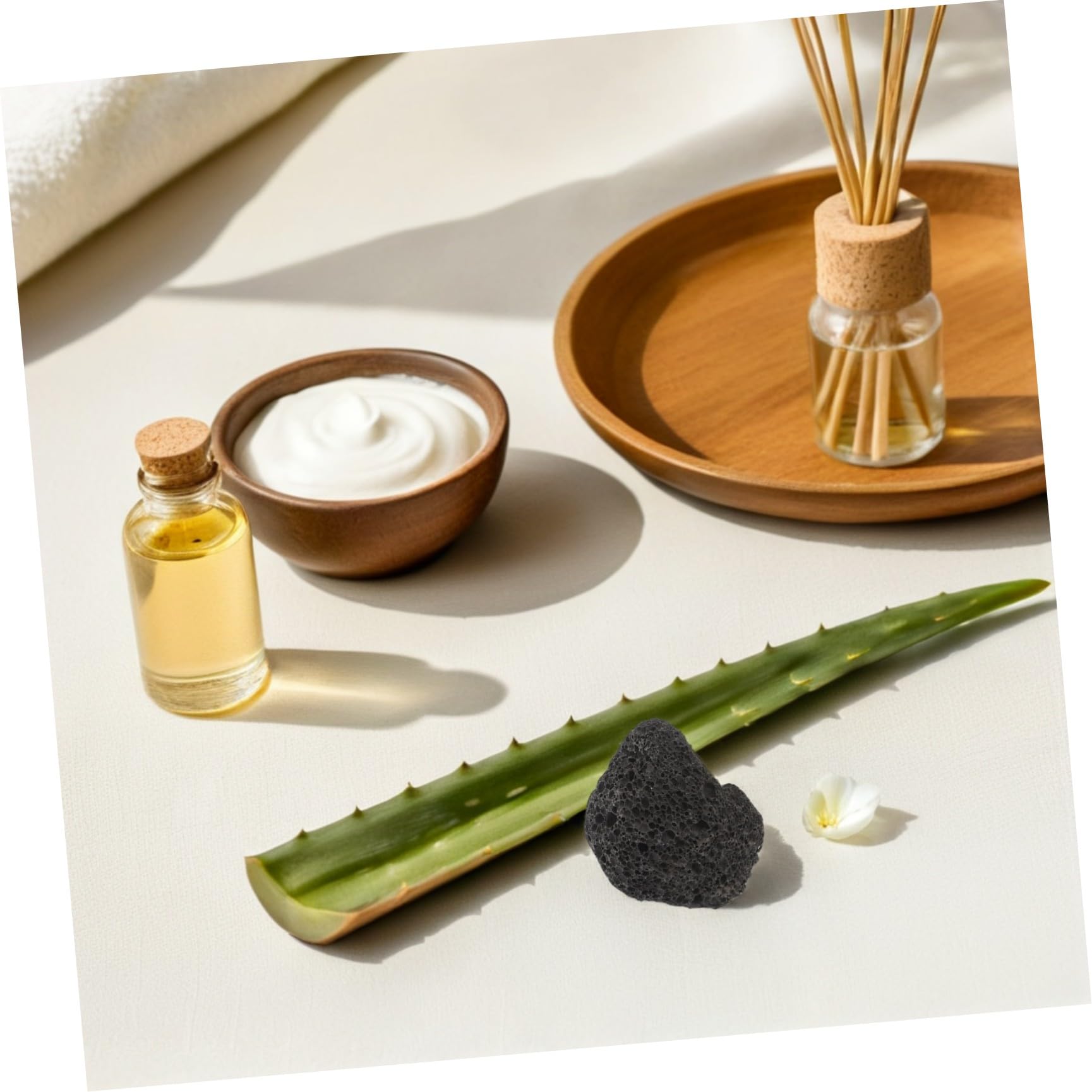 Sosoport Diffusore Pezzi Lavica in Essenziali Pietra Oli di 4 Nera | Dimensione 5-8cm, Forma Naturale, Decorazione Contemporanea, Uso in Camera da Letto e Ambienti Spa