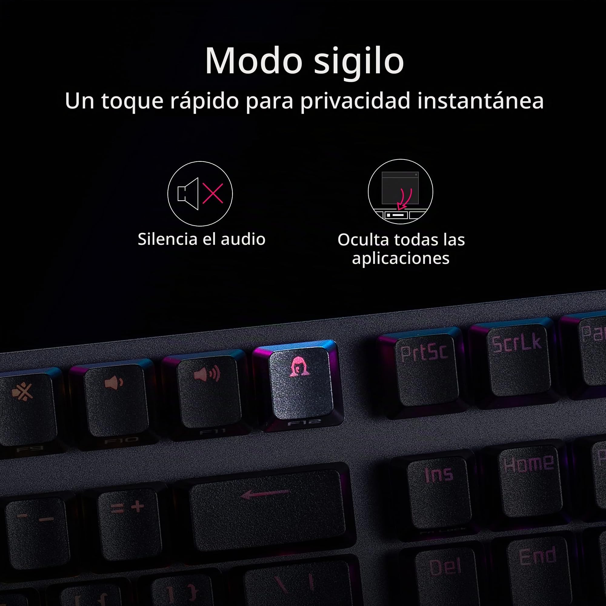 ASUS ROG Strix Scope NX RGB Wireless Deluxe - Teclado mecánico gaming (interruptores mecánicos ROG NX Red, PBT, triple conectividad, marco de aluminio, especial para juegos FPS) Negro - QWERTY español