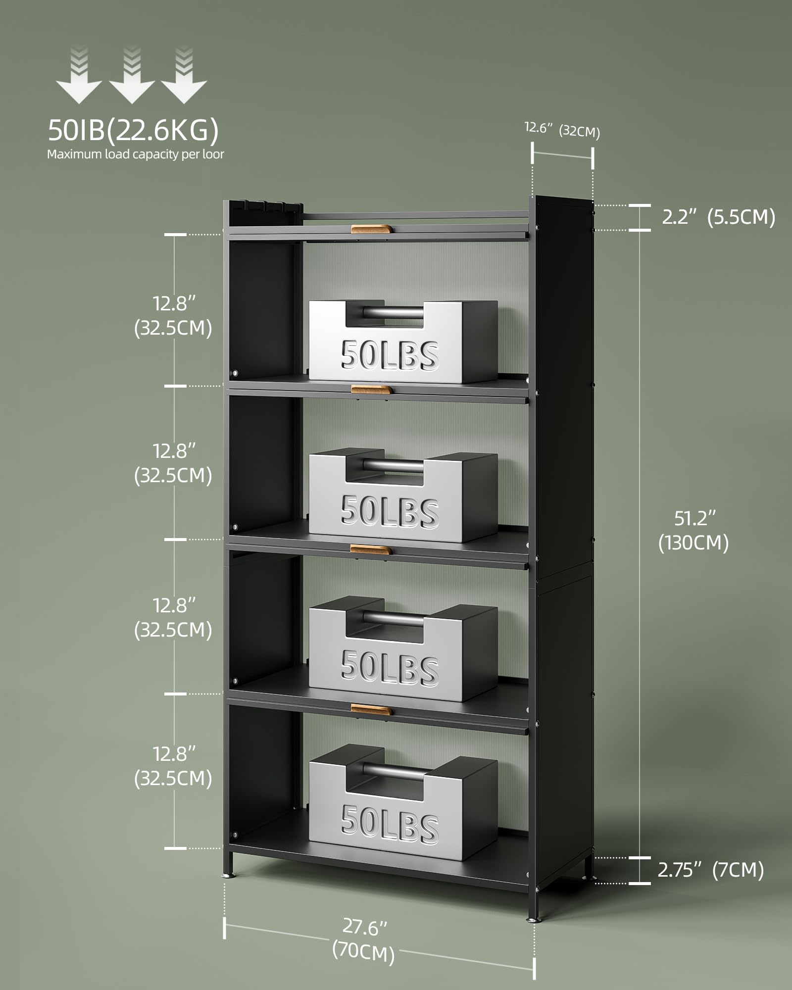 NETEL Scaffale da Cucina Inossidabile a 5 livelli, Mensola Microonde con Ruote e Pedane, Mobile Salvaspazio, Ripiano per Microonde, Organizer Cucina Nero 70 * 32 * 145CM