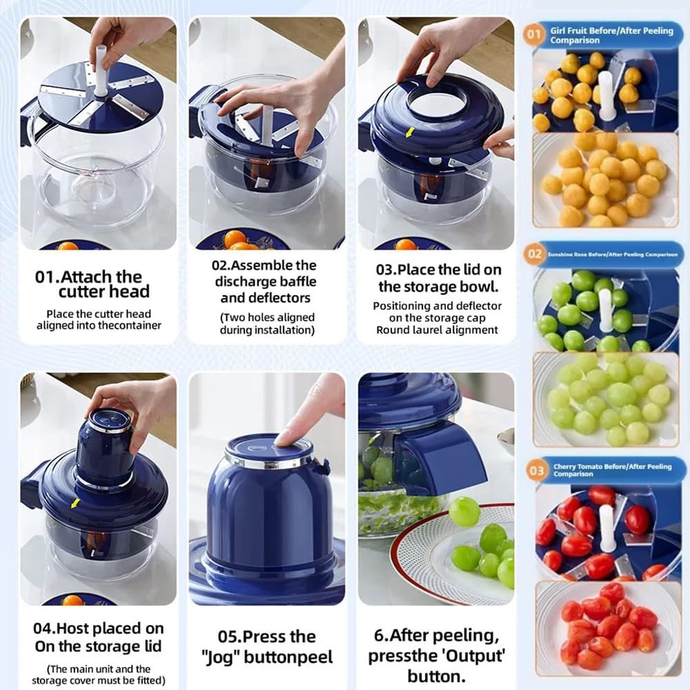 2026 Aggiornamento Potato Peeler Elettrico, Portatile Ricaricabile Piccola Frutta Peeler Macchina per Insalate, Alimenti Per Bambini e Gadget Da Cucina