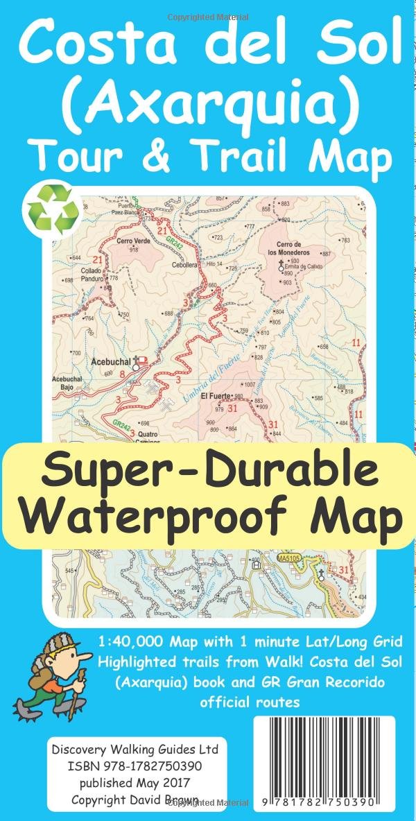 Costa del Sol (Axarquia) Tour and Trail Super Durable Map