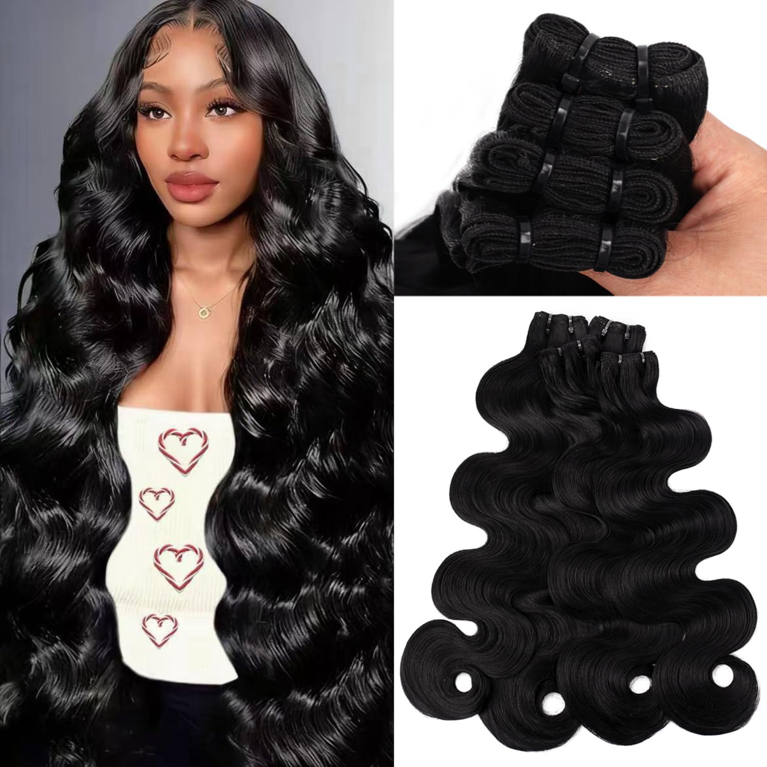 Amazon.com : AZONA 18 20 22 24 Inch 16A Real Raw Bundles Body Wave
