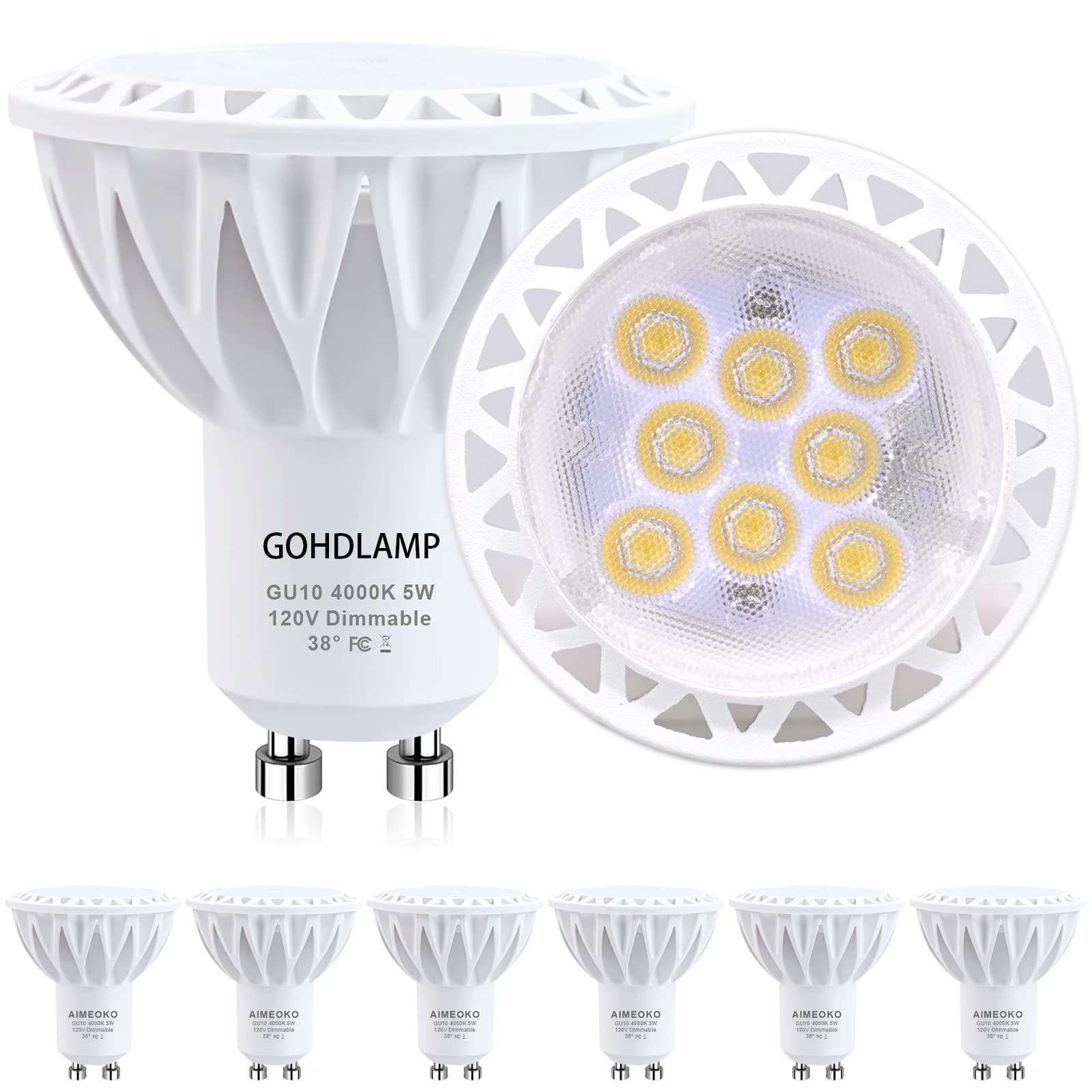 Philips Foco LED GU10 Sin Parpadeo, 250 Lúmenes, Luz Blanca Brillante
