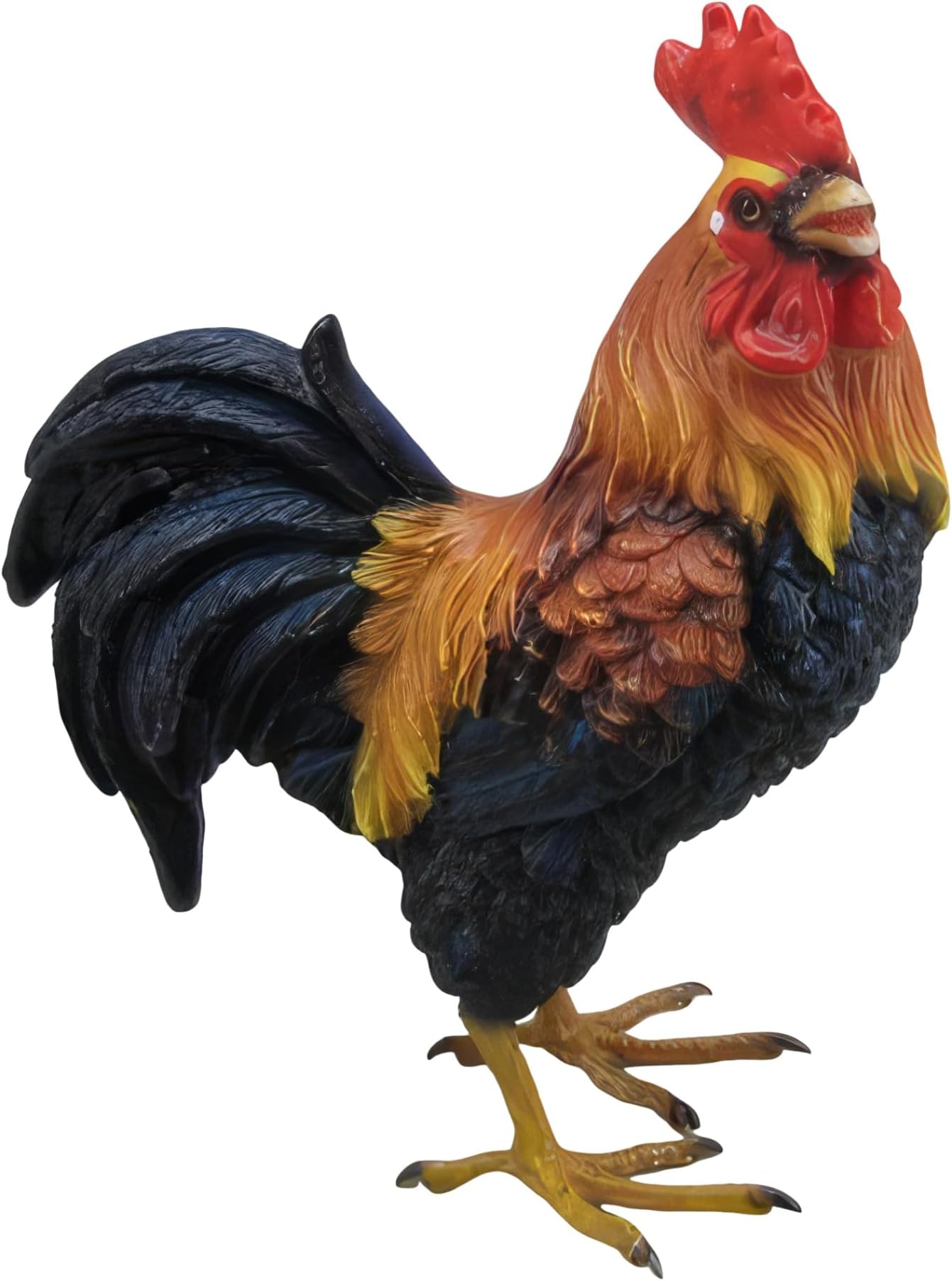 ICE Armor 5.5" H Brown Rooster Figurine Statue Sculpture Ornament Decor for Housewarming, Holidays, Christmas for Men/Women