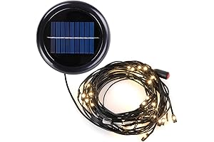 ZeHuoGe Solar Umbrella String Lights for Patio Wood Umbrellas