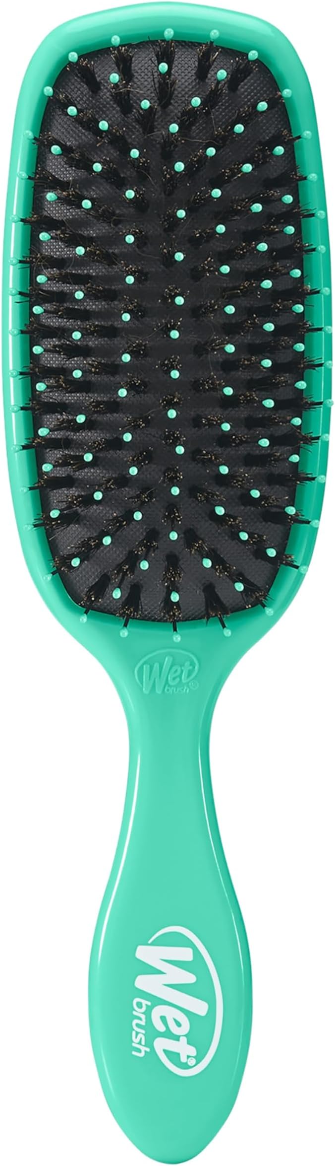 Wet Brush Shine Enhancer, Aqua, Natural Boar Bristles with Ultra-Soft IntelliFlex Technology, Leaves Hair Shiny and Smooth, Detangling Brush for All Hair Types, For Women, Men, Wet & Dry Styling