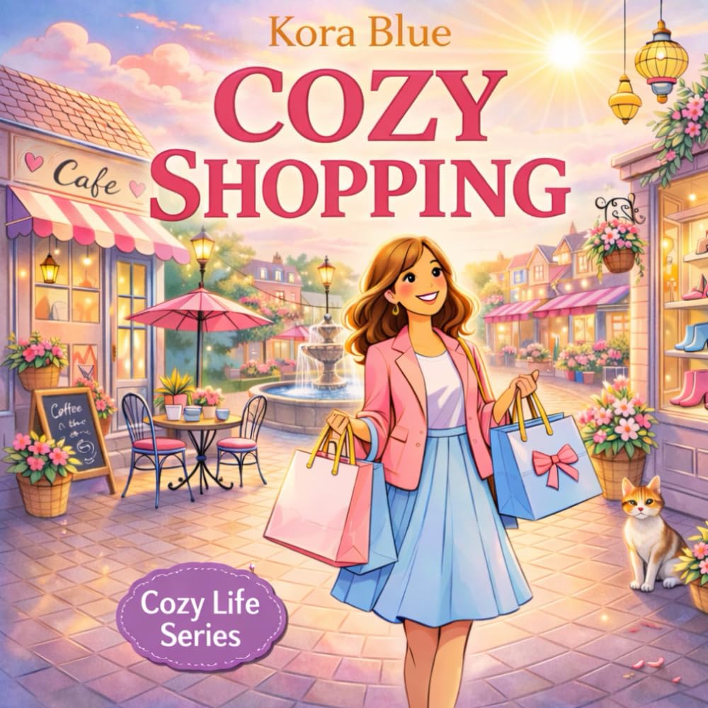 Cozy Shopping Coloring Book: Relaxing Coloring Pages with Cute Boutiques, Cafés and Charming City Scenes for Adults and Teens (Cozy Life)