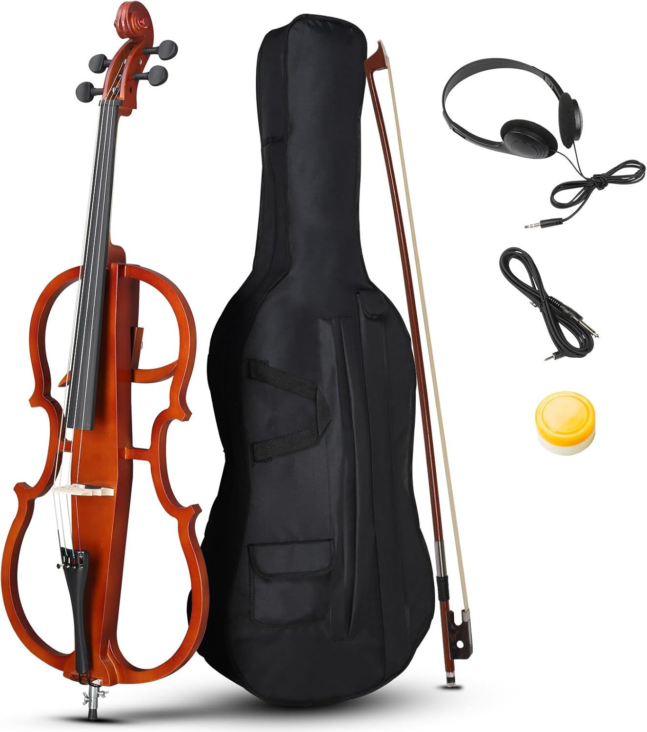 Ktaxon 4/4 Electric Cello with Bow, Rosin & Headphones