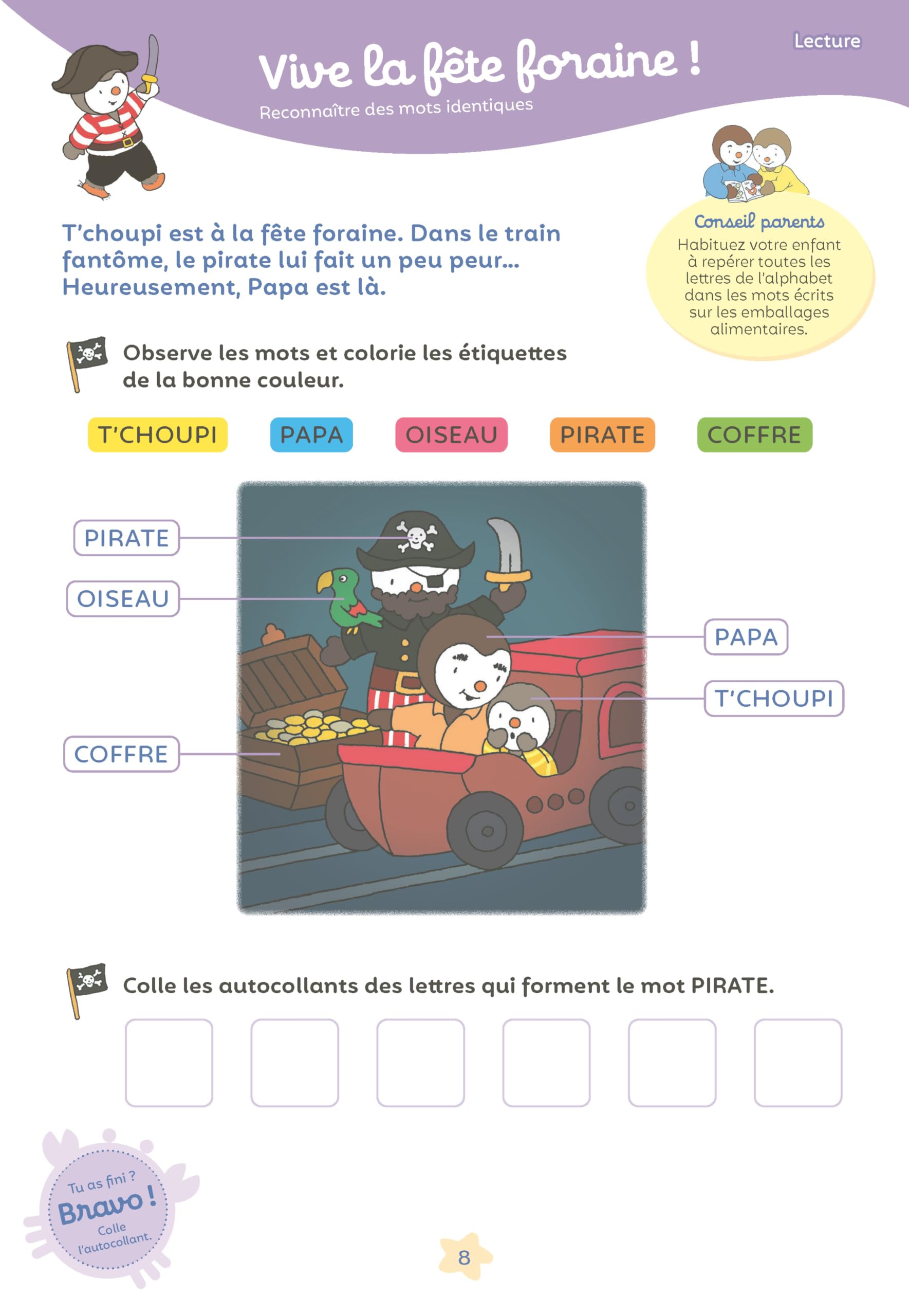 Mon T'choupi Vacances 2026 - J'entre en Moyenne Section - Un cahier complet, éducatif et ludique avec des stickers et des autocollants - Maternelle dès 3-4 ans: MS vers la GS