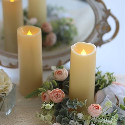 Miniatura 4 de Velas LED impermeables sin llama para exteriores, 2 x 5 pulgadas, luces LED de plástico a pilas con control remoto y temporizador para fiesta de