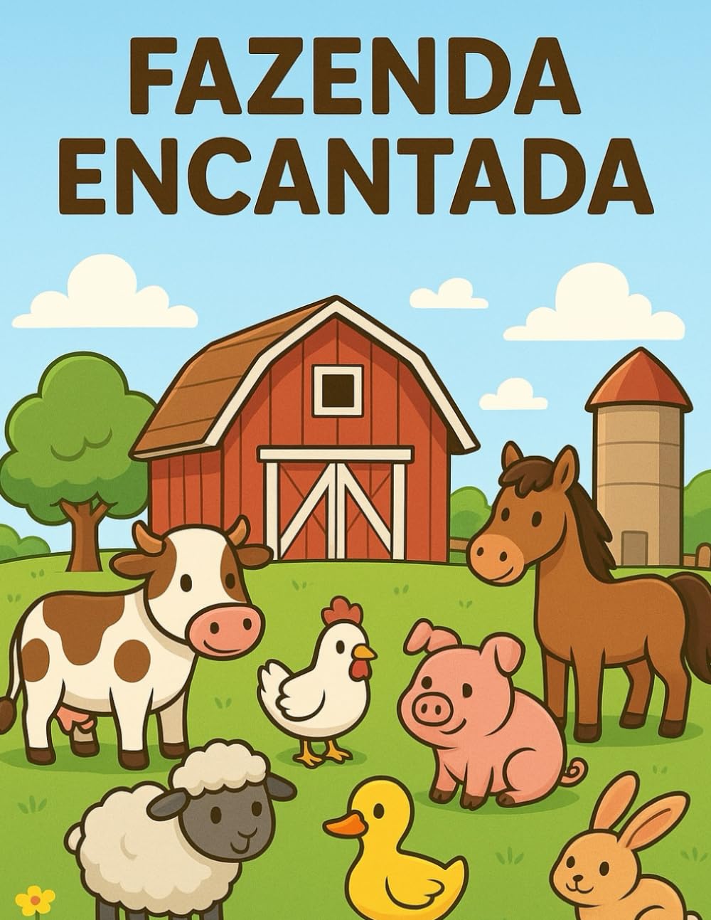 Fazenda Encantada: Livro de colorir para as crianças usarem a imaginação brincando