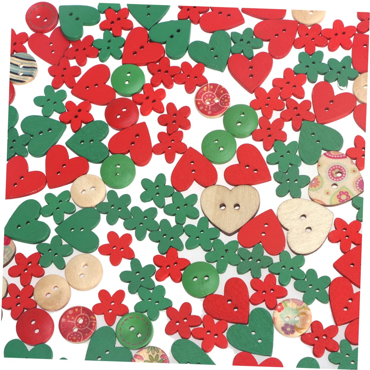 100 Pcs Hand-Painted Wooden Tiger Buttons - 13x10mm Craft Buttons For Sewing, Scrapbooking & DIY Projects