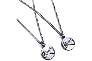 Pinky Promise Necklaces - Silver Tone Charm BFF Necklaces