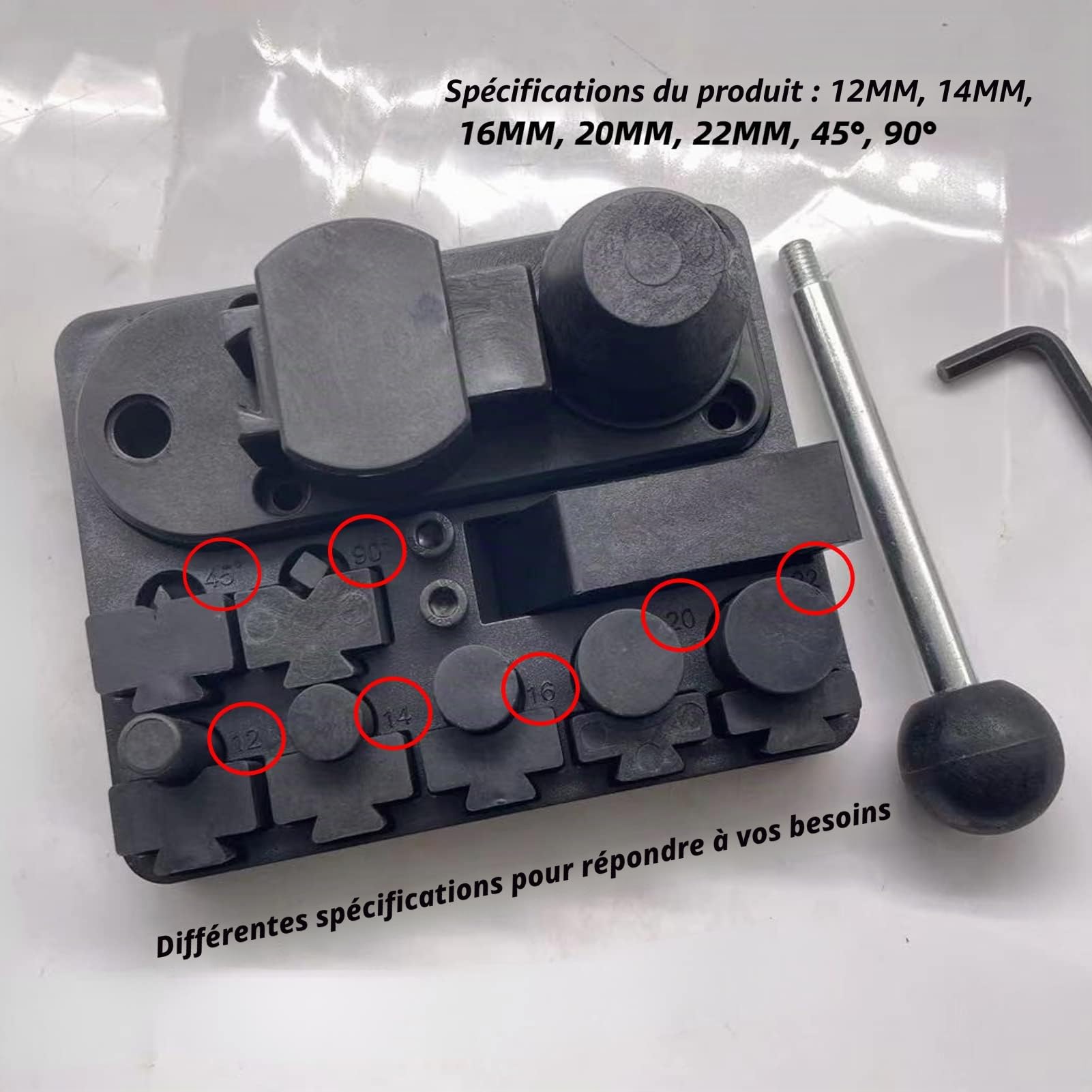 Outils de Pliage de Boucles D'oreilles, Fabricant de Cintreuses D'anneaux, Outil de Fabrication de Bijoux, avec Support en Bois, pour la Fabrication de Bracelets, Réparation, Pliage, Réparateur de Bij
