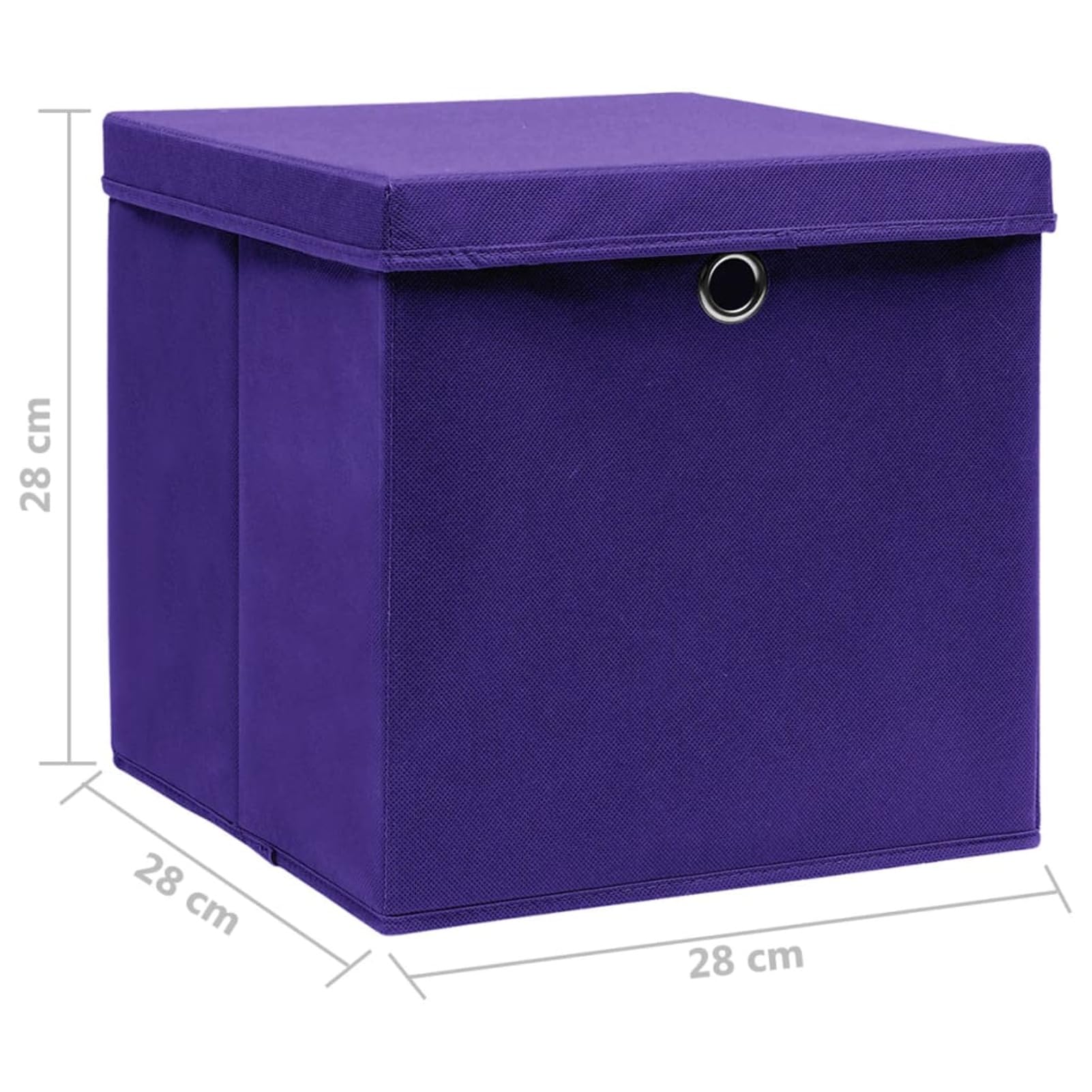 Aufbewahrungsboxen mit Deckeln 10 Stk Spielzeugkiste, Aufbewahrungskiste, Kleideraufbewahrung, Kleideraufbewahrung & Organisation, 28x28x28 cm Lila