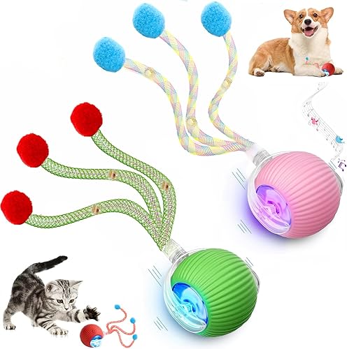 Miniatura 17 de Speed 2.0 Tail - Juguetes interactivos para gatos de interior, juguete para gatos que gorjea y activa el movimiento, juguete inteligente de pelota