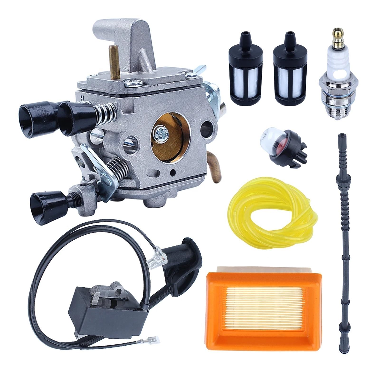 Kit de carburador con Bobina de Encendido y Filtro de Aire for desbrozadoras FS120, FS200 y FS250 (41341200653 y 41341200603)