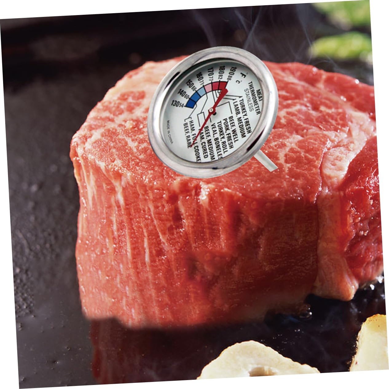 PRETYZOOM 4pezzi Termometro Per Con Sonda Accurata Inossidabile Per Bbq Cucina e Cottura Di Manzo Facile Da Usare e Leggere Per Amanti Della e Competizioni Culinari