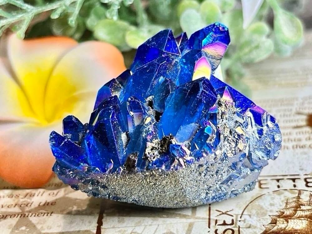 七色の夢✨　グリーン　オーラ水晶　サボテン　クリスタル　クラスター　原石 七色の夢✨ グリーン オーラ水晶 サボテン クリスタル