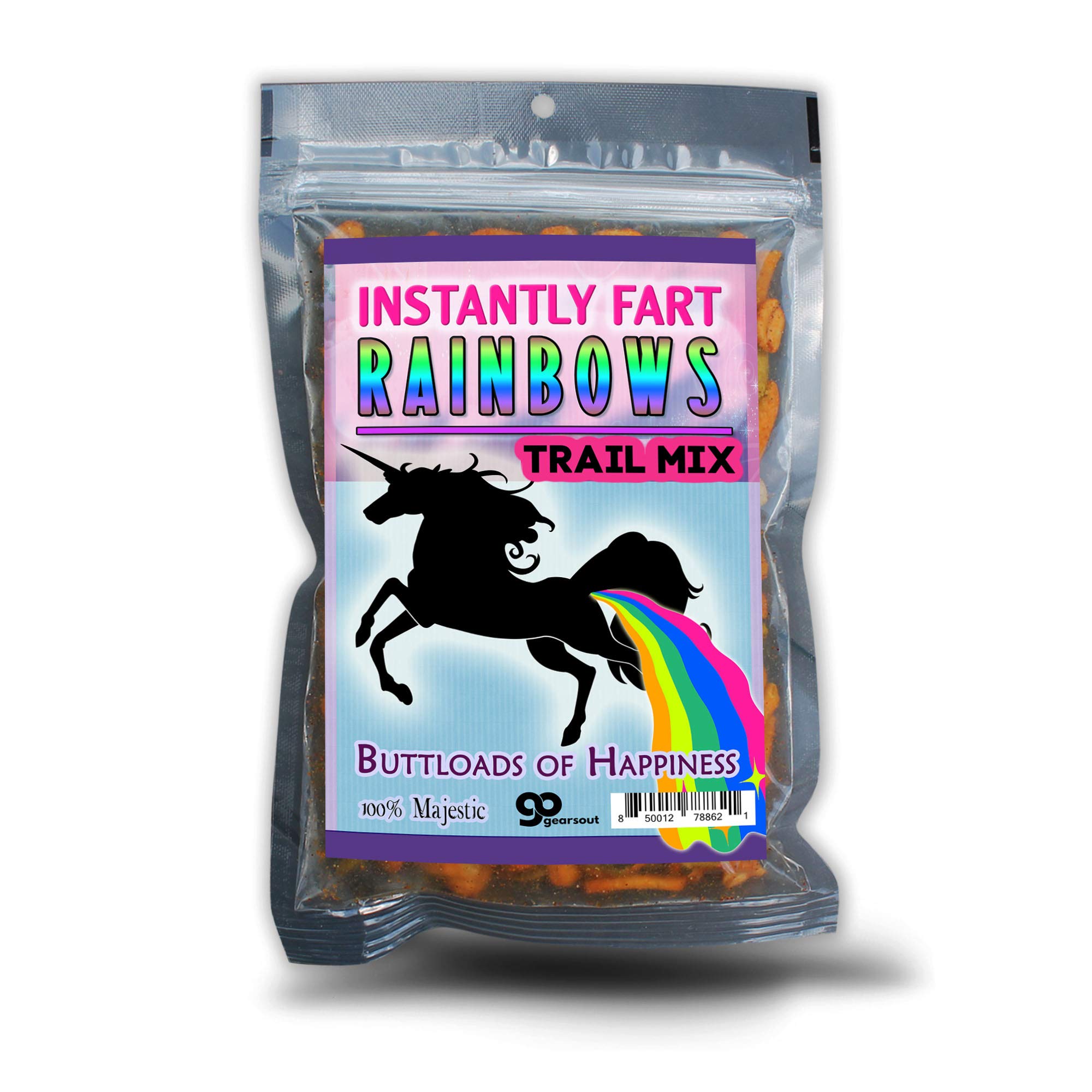 Instantly Fart Rainbows Trail Mix - Funny Unicorn Gift for Kids and Adults, Made in America