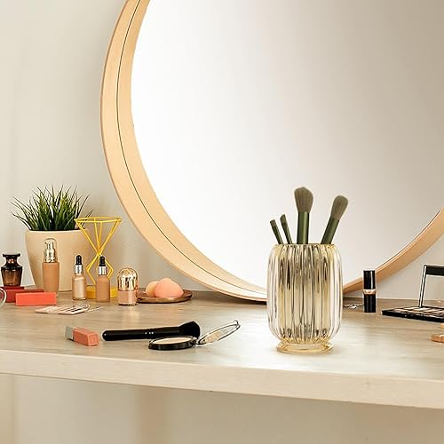 Miniatura 7 de Organizador de brochas de maquillaje, almacenamiento de brochas de maquillaje cosmético de vidrio, taza de brochas de maquillaje, organizador de