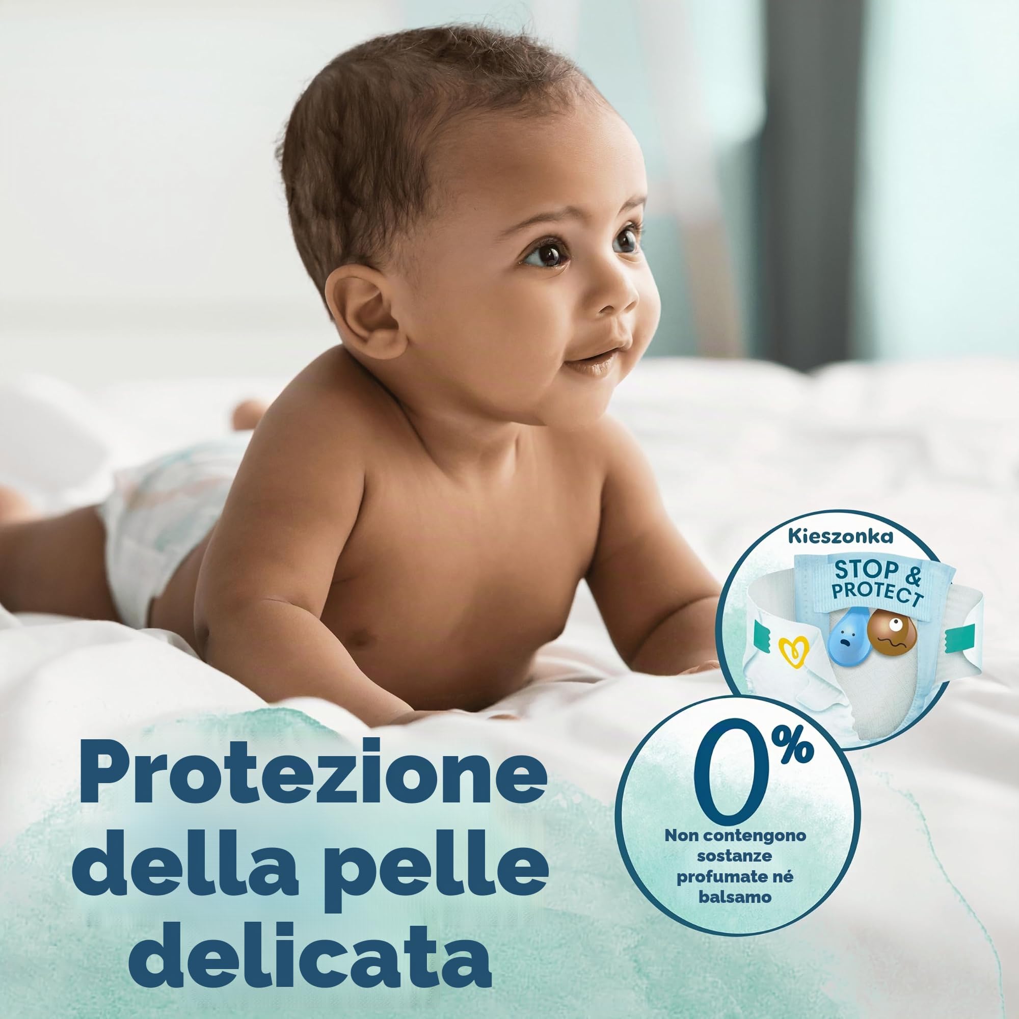 Pampers Baby Windeln Größe 2 (4-8 kg) Harmonie, HALBMONATSBOX, Sanfter Hautschutz Und Pflanzenbasierte Inhaltsstoffe, 204 Stück