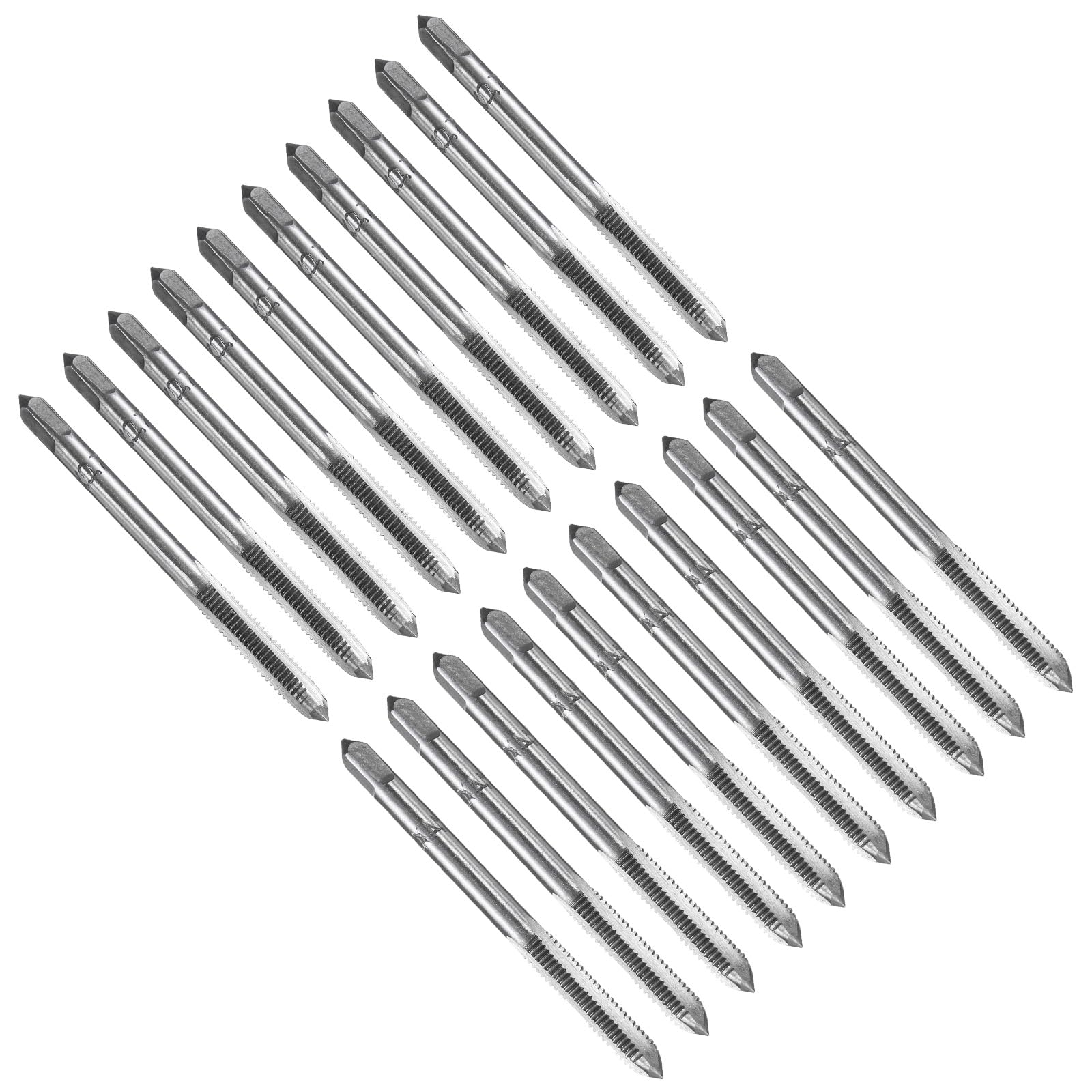 uxcell 20 Pairs Metric Hand Tap Set, M4 x 0.7 H2 Thread Taper + Bottom Taps, High Speed Steel (HSS) Screw Threading Tapping Tool Kit