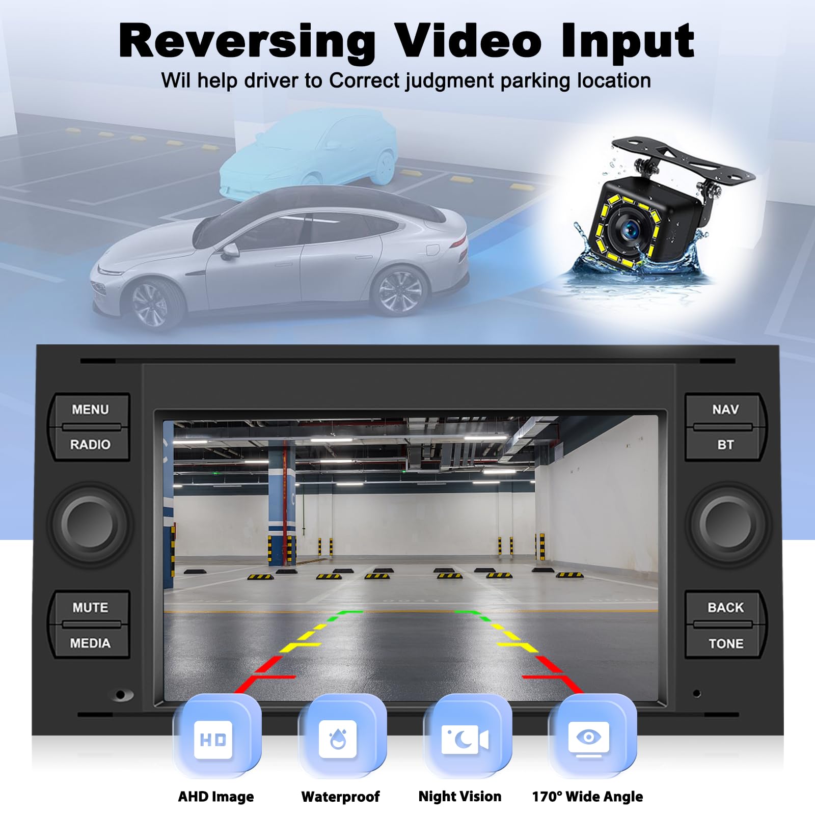 Autoradio Android 13 pour Ford Transit Fiesta Galaxy Fusion Kuga C-Max