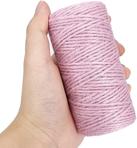 Miniatura 4 de Cuerda de yute de colores de 328 pies, cuerda de yute natural duradera, perfecta para artes, manualidades, tarros de masón, mango de cuchillo,